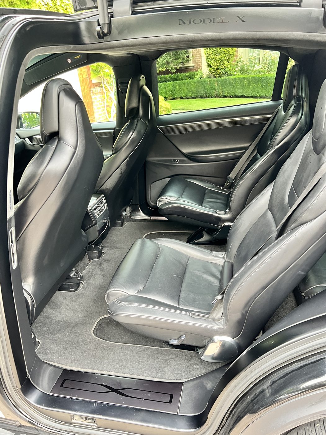 Tesla rear seats after detail
